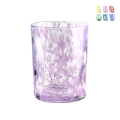 Set 6 bicchieri acqua da tavola 10cm in vetro colorato Carnaval Promozione