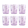 Set 6 bicchieri acqua da tavola 10cm in vetro colorato Carnaval 