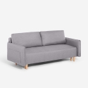Divano letto 2 posti in stile scandinavo schienale reclinabile Chara Vendita