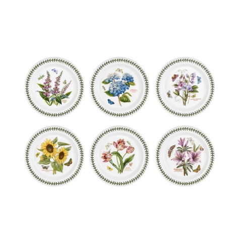 Set di 6 piatti 25 cm in porcellana Portmeirion Botanic Garden Promozione