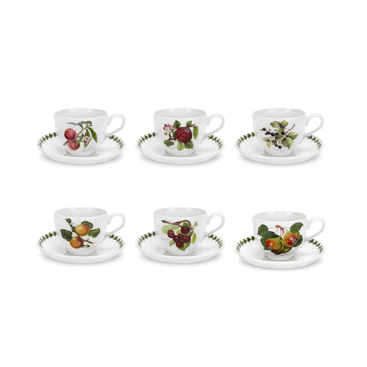 Set di 6 tazze da tè con piattino in porcellana Portmeirion Pomona Promozione