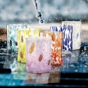 Set 6 bicchieri acqua in vetro colorato assortiti 10cm Murrine Vendita