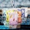 Set 6 bicchieri acqua in vetro colorato assortiti 10cm Murrine Vendita