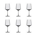 Set 6 calici vino in vetro cristallino 400ml cucina bar ristorante Siesta Promozione