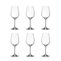 Set 6 calici vino bianco design goccia cucina ristorante 21,5cm Promozione
