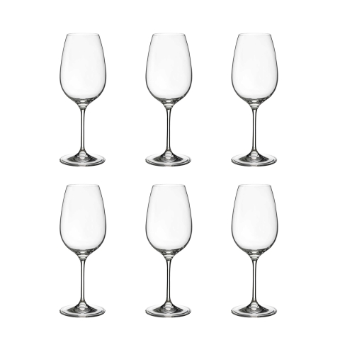 Set 6 calici vino bianco design goccia cucina ristorante 21,5cm Promozione