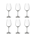 Set 6 calici vino bianco design goccia cucina ristorante 21,5cm Promozione