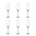 Set 6 bicchieri flûte spumante in vetro design goccia 25cm Sinfonia Promozione