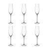Set 6 bicchieri flûte spumante in vetro design goccia 25cm Sinfonia Promozione