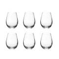 Set 6 bicchieri acqua 10cm design a goccia in vetro cristallino Sinfonia Promozione