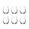 Set 6 bicchieri acqua 10cm design a goccia in vetro cristallino Sinfonia Promozione