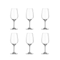 Set 6 calici bordeaux design goccia 570ml in vetro cristallino Sinfonia Promozione