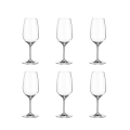 Set 6 calici bordeaux design goccia 570ml in vetro cristallino Sinfonia Promozione