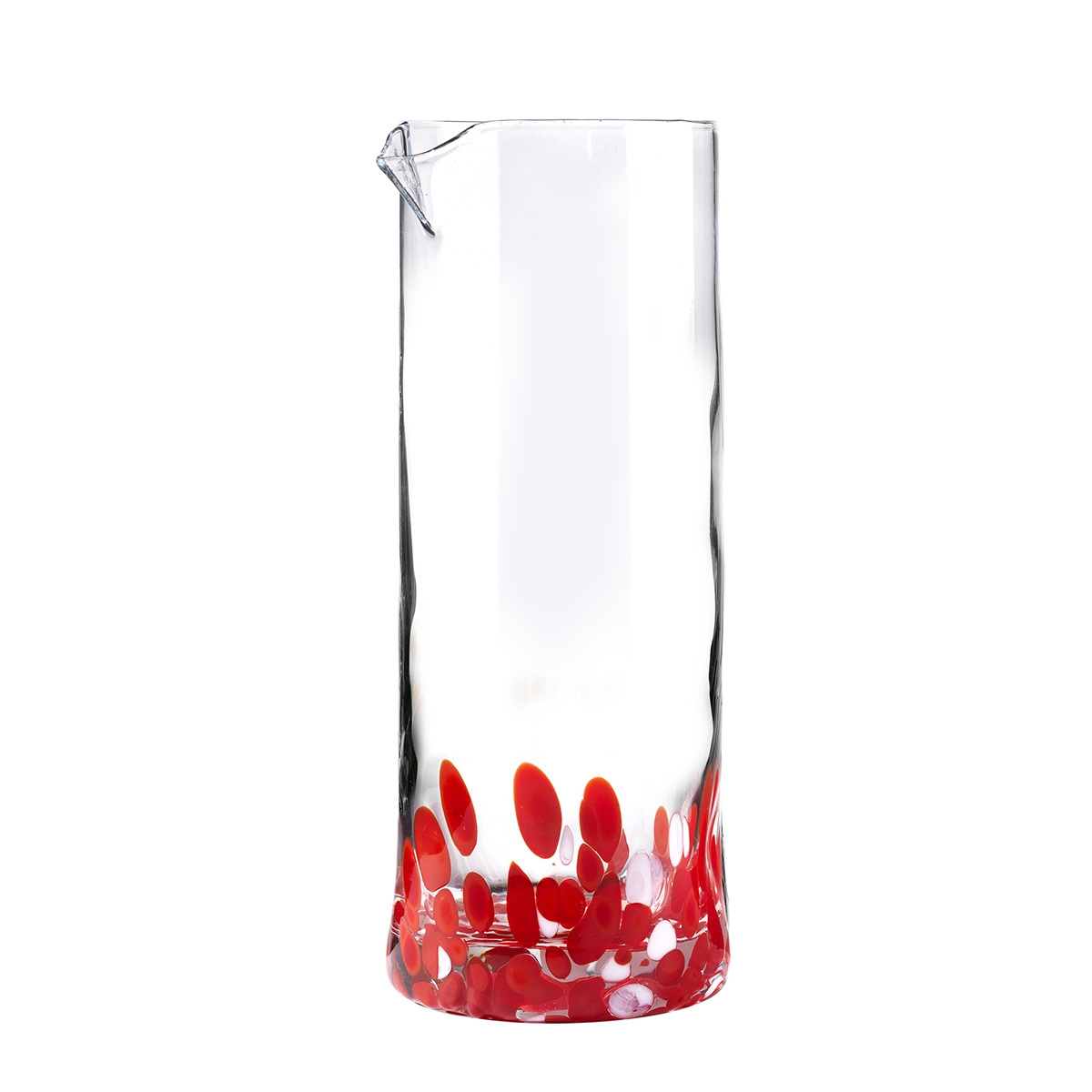 Brocca acqua 0,9lt in vetro da tavola con decorazioni rosse 21cm Venise Promozione Brocca acqua 0,9lt in vetro da tavola con decorazioni rosse 21cm Venise Promozione