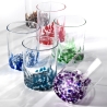 Set 6 bicchieri acqua 10cm in vetro colorato per tavola cucina Venise Costo