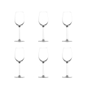 Set 6 calici vino degustazione 320ml in vetro cristallino Shanghai Promozione