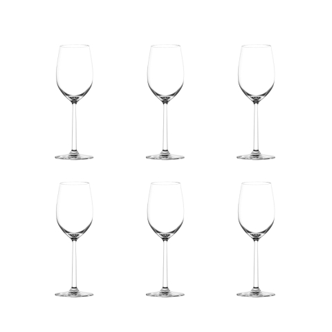 Set 6 calici vino degustazione 320ml in vetro cristallino Shanghai Promozione