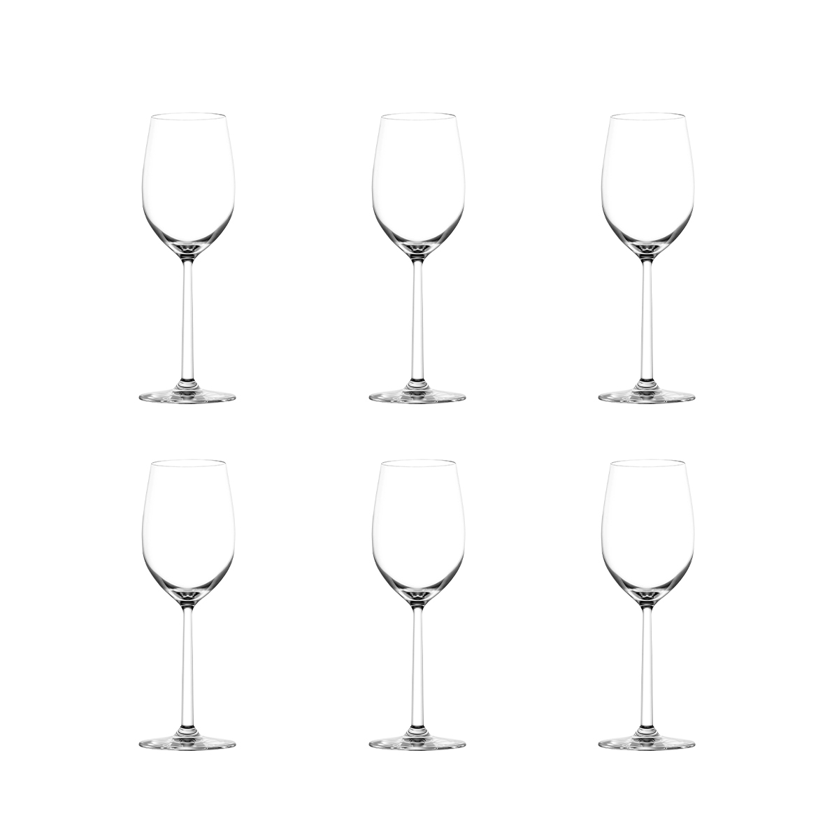 Set 6 calici vino degustazione 320ml in vetro cristallino Shanghai Promozione Set 6 calici vino degustazione 320ml in vetro cristallino Shanghai Promozione