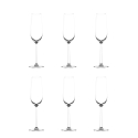 Set 6 calici champagne spumante degustazione in vetro 250ml Shanghai Promozione