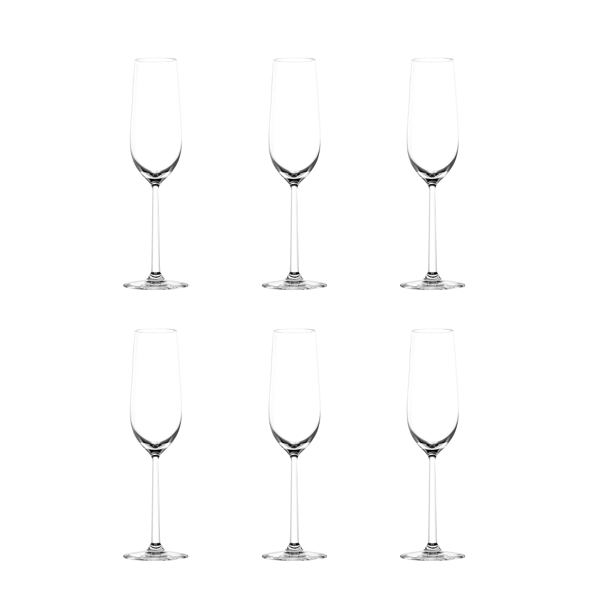 Set 6 calici champagne spumante degustazione in vetro 250ml Shanghai Promozione Set 6 calici champagne spumante degustazione in vetro 250ml Shanghai Promozione