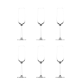 Set 6 calici champagne spumante degustazione in vetro 250ml Shanghai Promozione