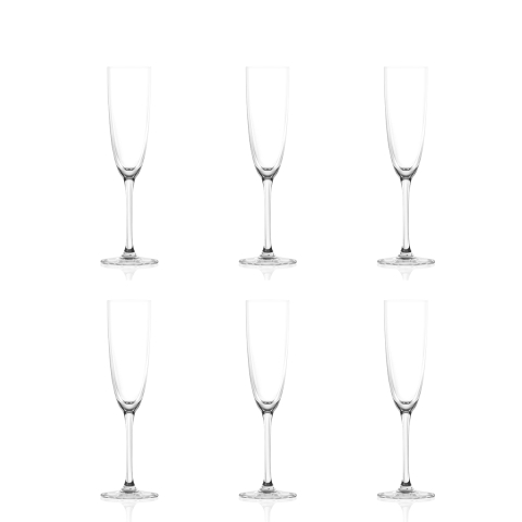 Set 6 calici flûte spumante champagne 165ml in vetro Tokyo Temptation Promozione