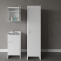 Colonna bagno lavanderia in PVC bianco con anta D8FC9006K Negrari Stock