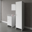Set mobile lavatoio con anta specchio colonna lavanderia Negrari COMP 7 Promozione
