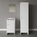 Set mobile lavatoio con anta specchio colonna lavanderia Negrari COMP 7 Vendita