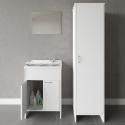 Set mobile lavatoio con specchio e colonna lavanderia Negrari COMP 8 Promozione