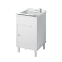 Mobile lavatoio da esterno in PVC con vasca e anta Negrari 9056K Promozione