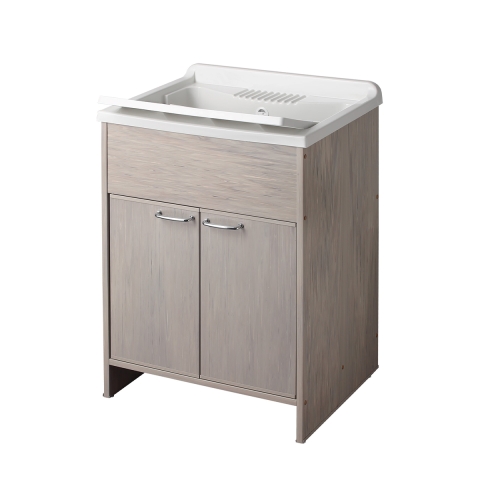 Mobile lavatoio PVC color legno rovere con 2 ante e vasca Negrari 9002KR Promozione