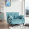 Poltrona letto pieghevole salvaspazio in velluto Deborah Twin Lux Saldi