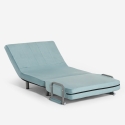 Poltrona letto pieghevole salvaspazio in velluto Deborah Twin Lux 
