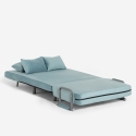 Poltrona letto pieghevole salvaspazio in velluto Deborah Twin Lux 