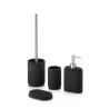 Set da bagno 4 pezzi in resina nero Zima Promozione