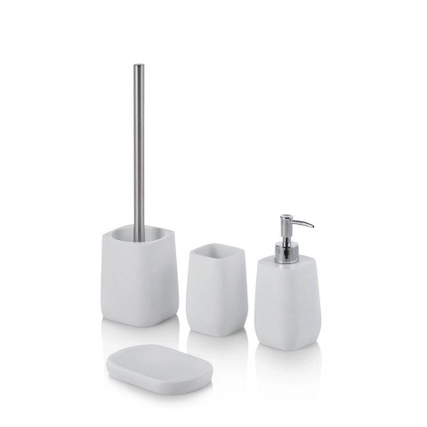 Set accessori da bagno in resina bianco Capua Promozione