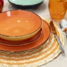 Set di 6 tovagliette tonde in paglia intrecciata Ø38cm Spiral Color 