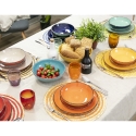Set di 6 tovagliette tonde in paglia intrecciata Ø38cm Spiral Color 