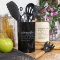Porta utensili nero con scritta 8 pezzi Victionary C Vendita