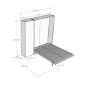 Letto a scomparsa francese con colonna 140x190 Kentaro Saldi