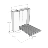 Letto a scomparsa francese con colonna 140x190 Kentaro Saldi