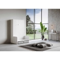 Letto a scomparsa francese 140x190cm con divano imbottito Sofà Kentaro Saldi