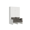 Letto a scomparsa francese 140x190cm con divano imbottito Sofà Kentaro Vendita