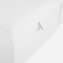 Divano letto 3 posti con penisola contenitore USB-C libreria Civis 