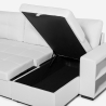 Divano letto 3 posti con penisola contenitore USB-C libreria Civis 