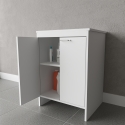 Mobile bagno lavanderia bianco in PVC con 2 ante FB9002K Negari Vendita