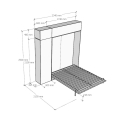Letto a scomparsa matrimoniale 160x190cm con colonna e pensili Kentaro Modello