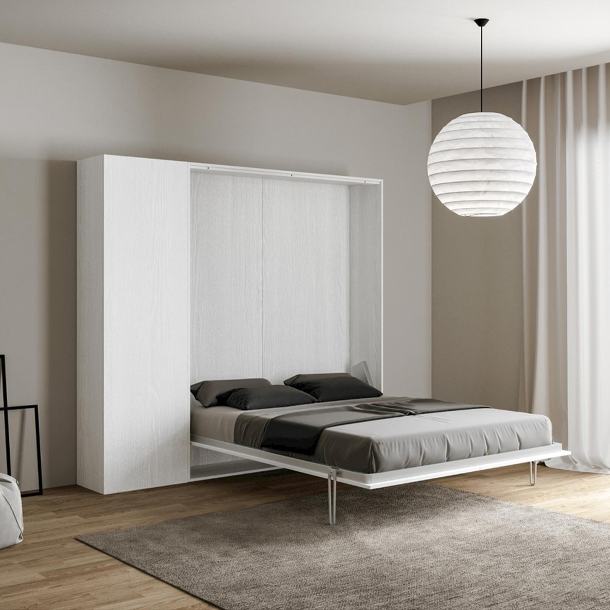 Letto a scomparsa francese con colonna 140x190 Kentaro Promozione Letto a scomparsa francese con colonna 140x190 Kentaro Promozione