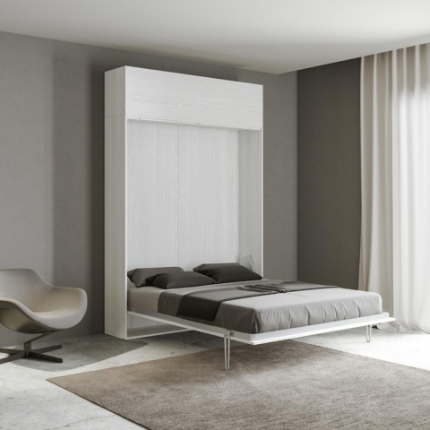 Letto a scomparsa francese 140x190 con pensile vasistas Kentaro Promozione